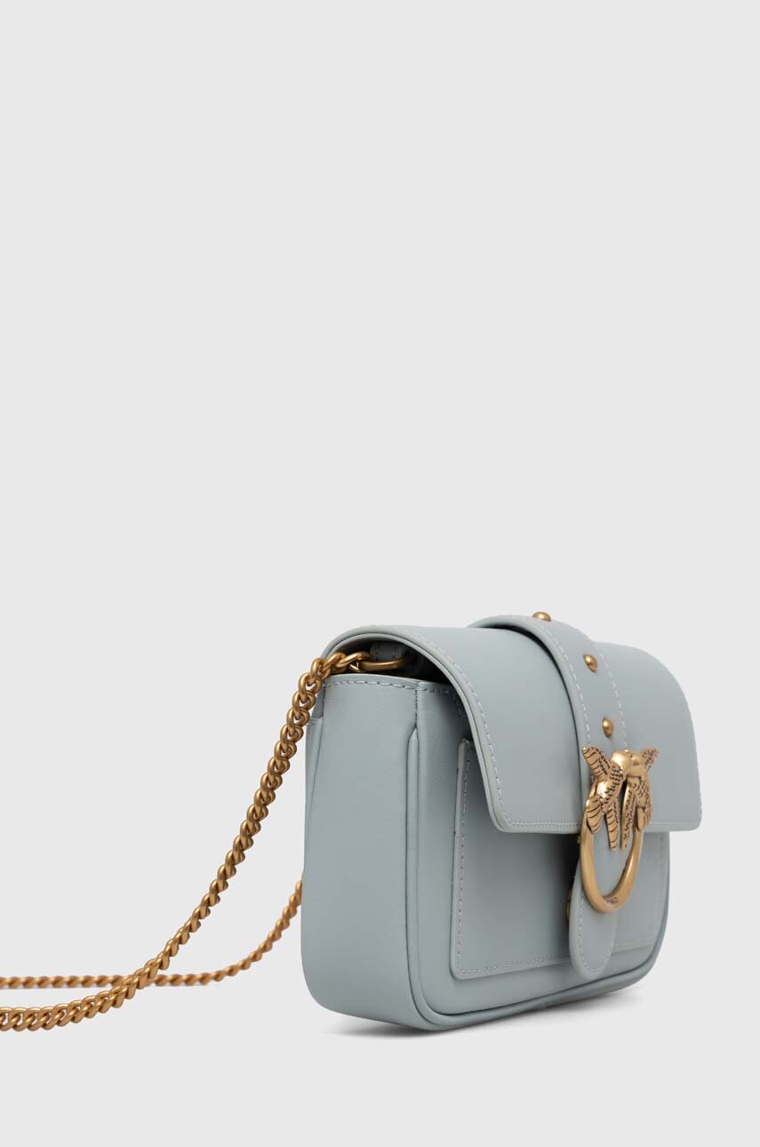 Borsa A Mano Pinko Love Lady Puff – Pelle Nappa Chevron Beige, Tracolla Regolabile E Chiusura Magnetica