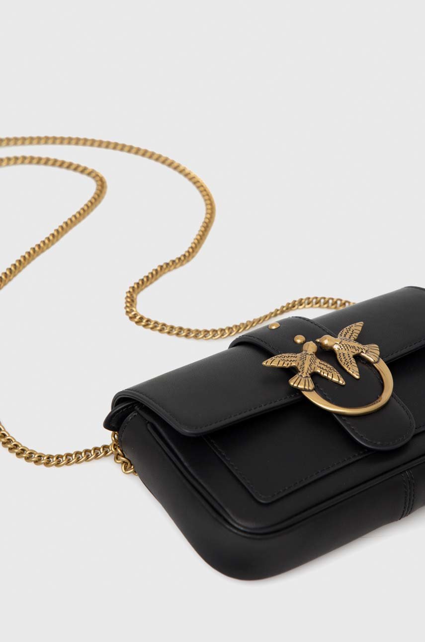 negru Pinko poseta de piele