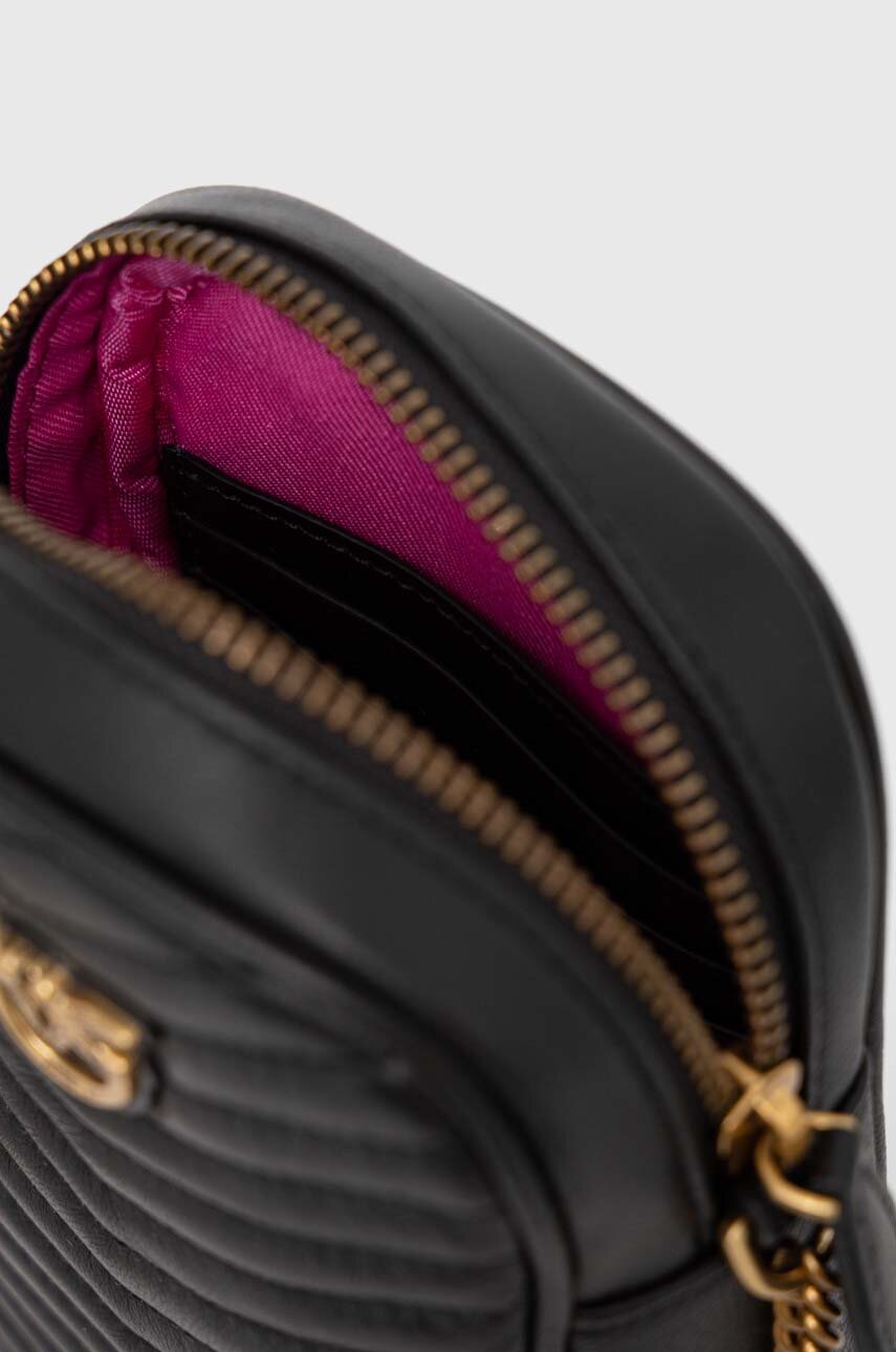 Кожаный чехол на телефон Pinko цвет чёрный | ANSWEAR.ua