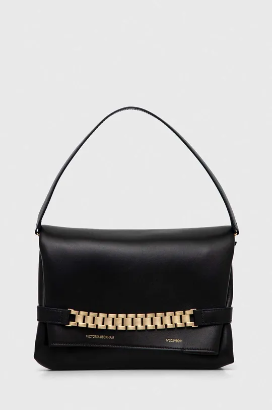 μαύρο Δερμάτινη τσάντα ώμου Victoria Beckham Chain Pouch Γυναικεία