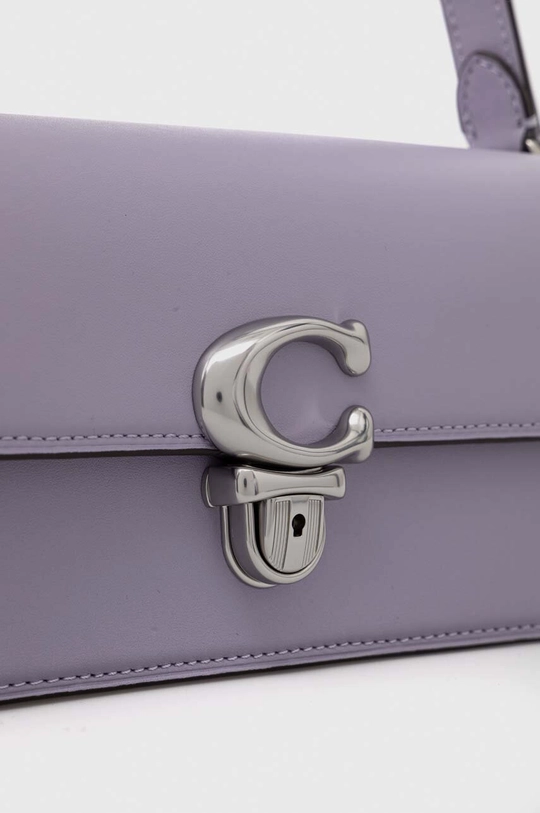 violetto Coach borsa a mano in pelle Studio Baguette