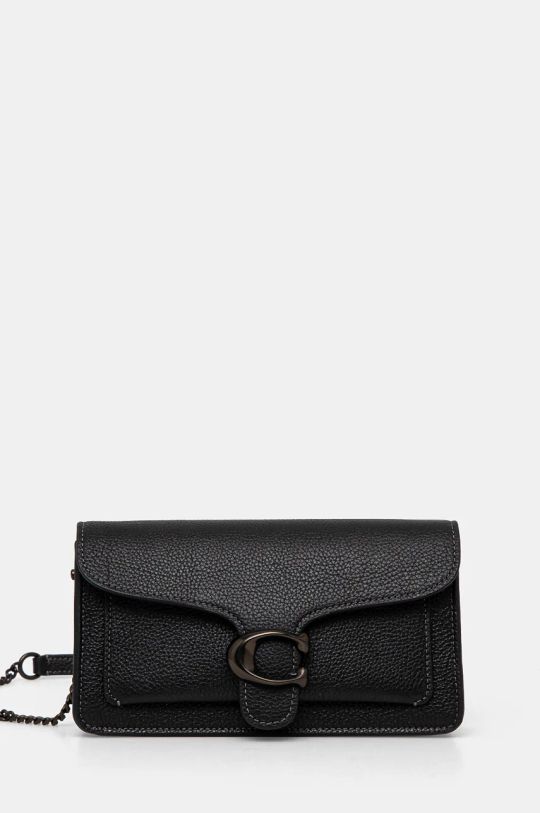 Coach borsa a mano in pelle semplice nero CE772