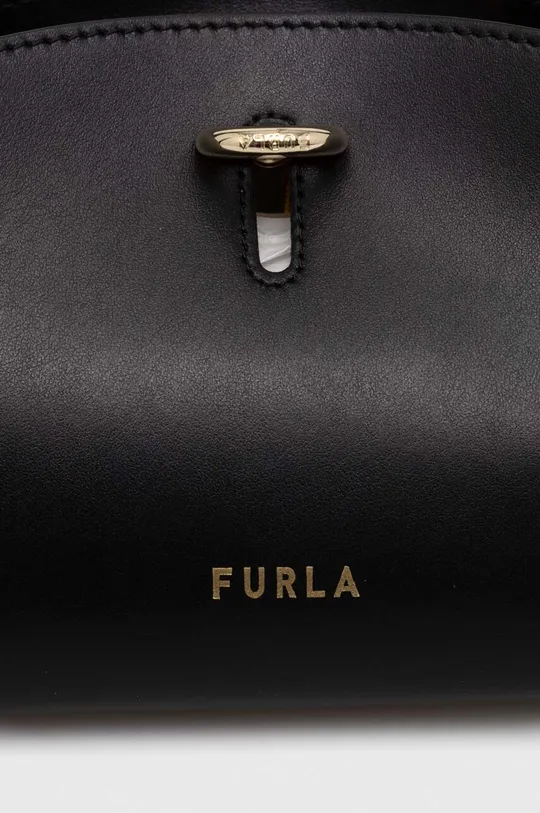 čierna Kožená kabelka Furla Genesi