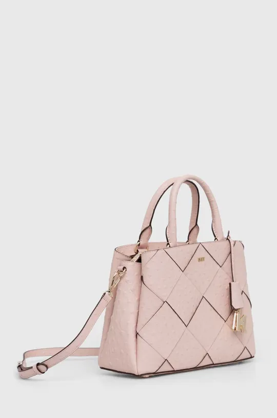 Δερμάτινη τσάντα DKNY ροζ