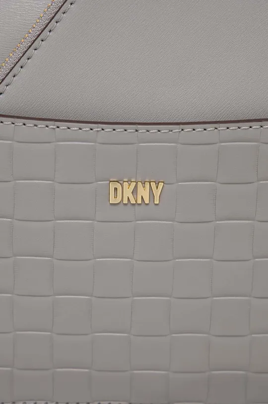 γκρί Δερμάτινη τσάντα DKNY