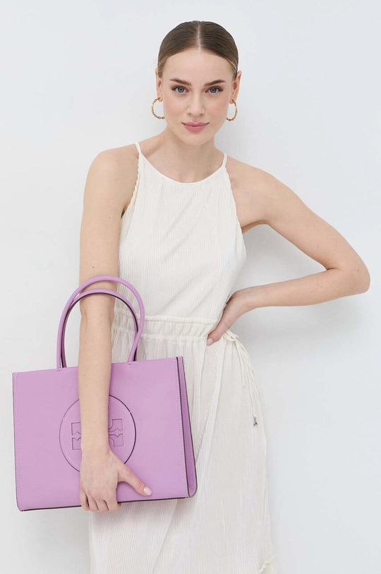 Tory Burch torebka Ella Bio Small Tote- Bright Amethyst