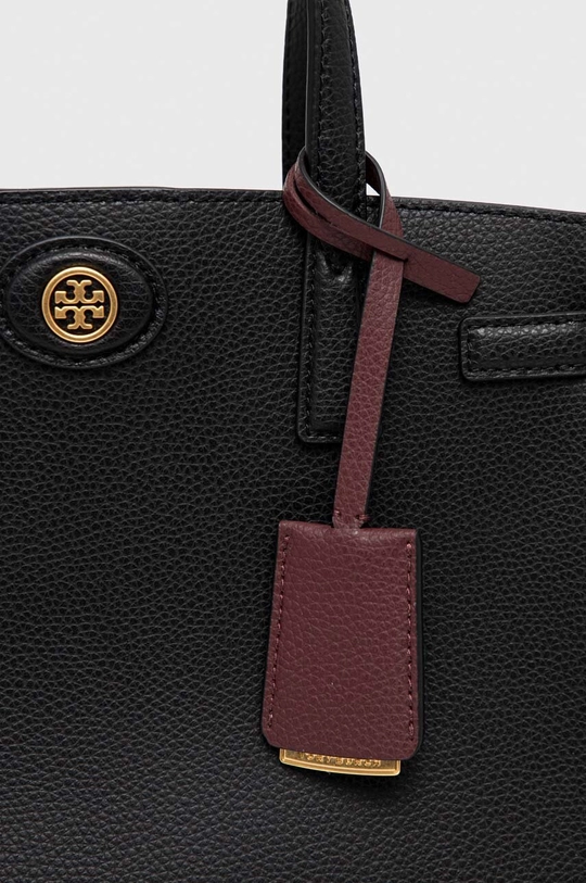 μαύρο Δερμάτινη τσάντα Tory Burch