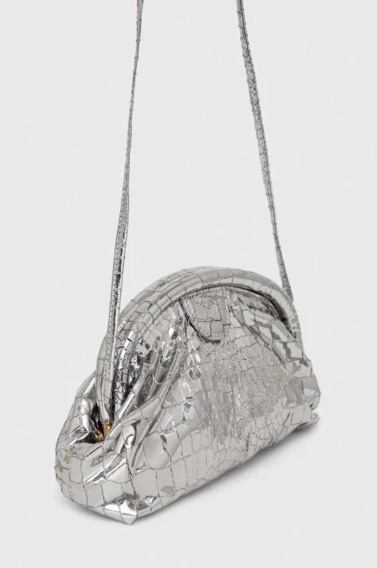 Usnjena torbica Gestuz srebrna