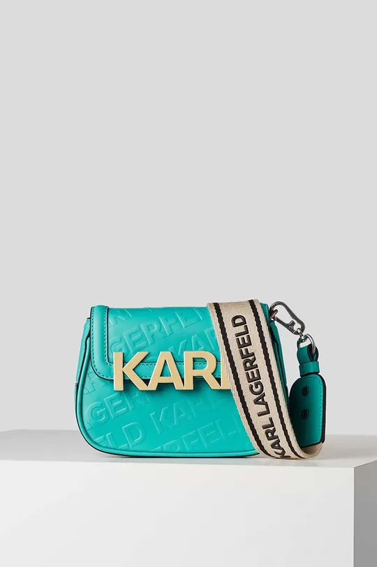 τιρκουάζ Δερμάτινη τσάντα Karl Lagerfeld Γυναικεία