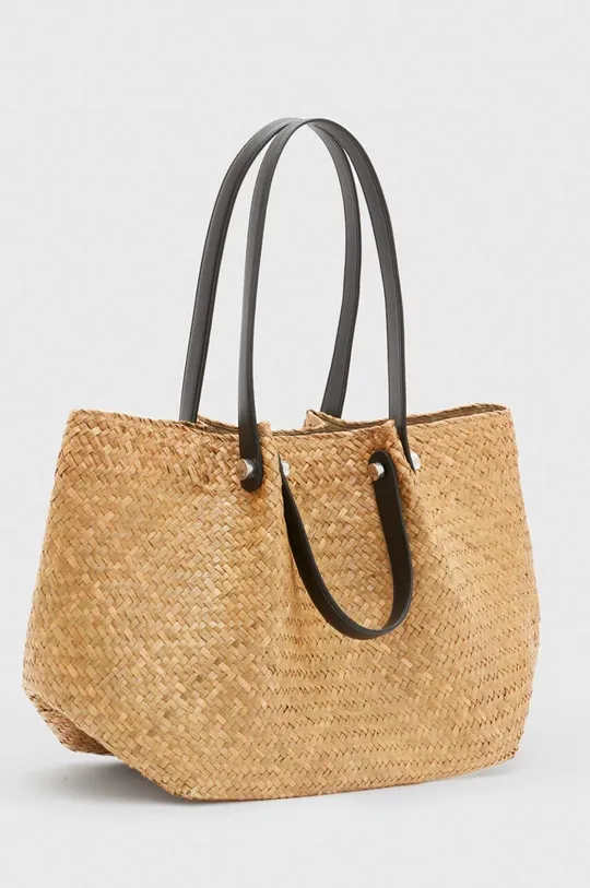 AllSaints torebka ALLINGTON STRAW TOTE beżowy