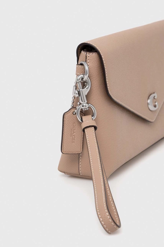 beige Coach pochette di pelle