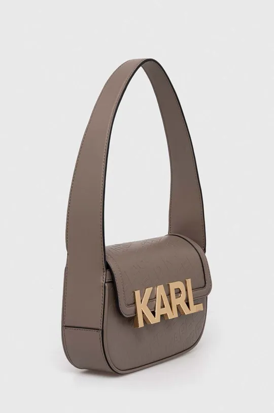 Kožna torba Karl Lagerfeld smeđa