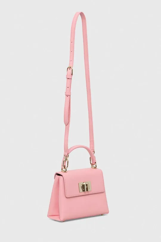 Δερμάτινη τσάντα Furla 1927 ροζ
