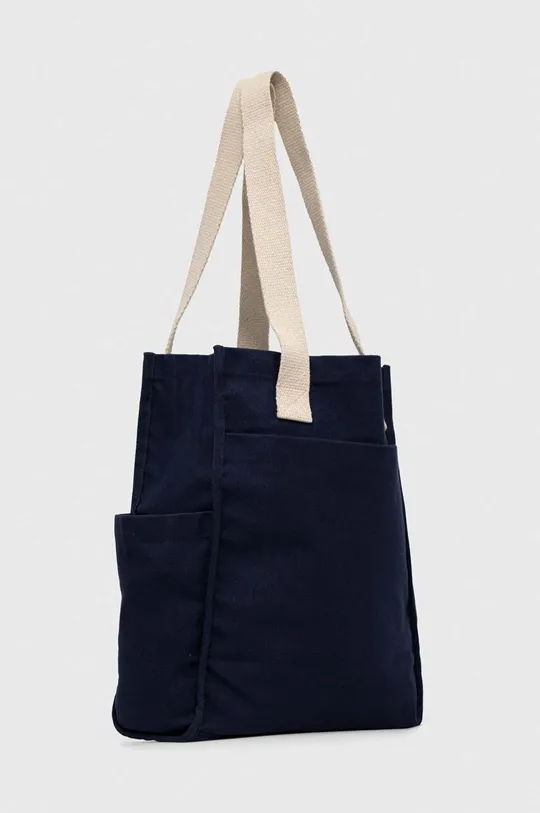 Βαμβακερή τσάντα Abercrombie & Fitch σκούρο μπλε