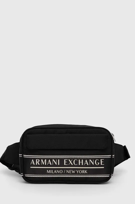črna Torbica za okoli pasu Armani Exchange Moški
