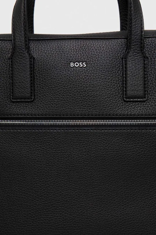 чёрный Кожаная сумка BOSS