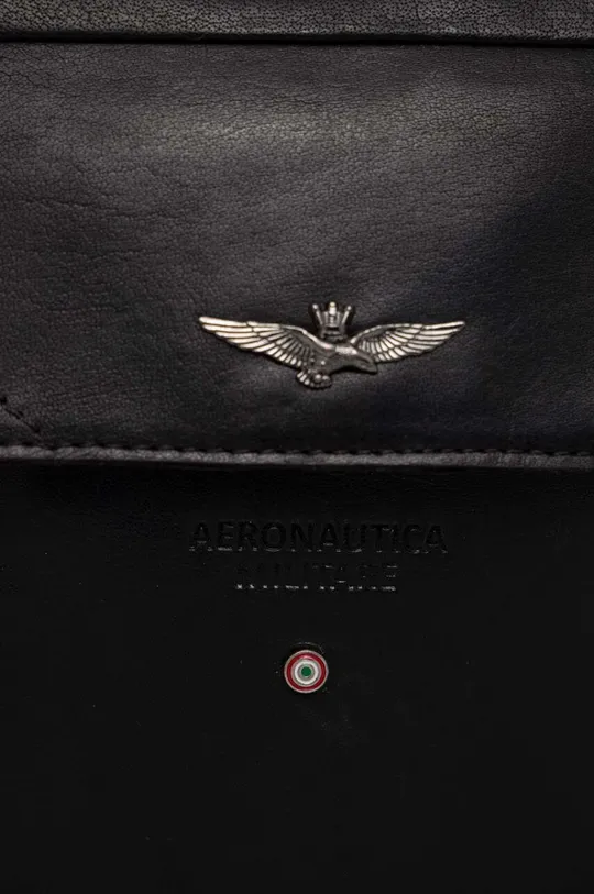 fekete Aeronautica Militare bőr oldaltáska
