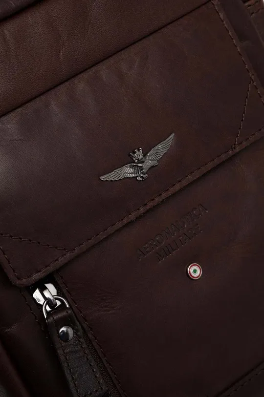 коричневий Шкіряна сумка Aeronautica Militare