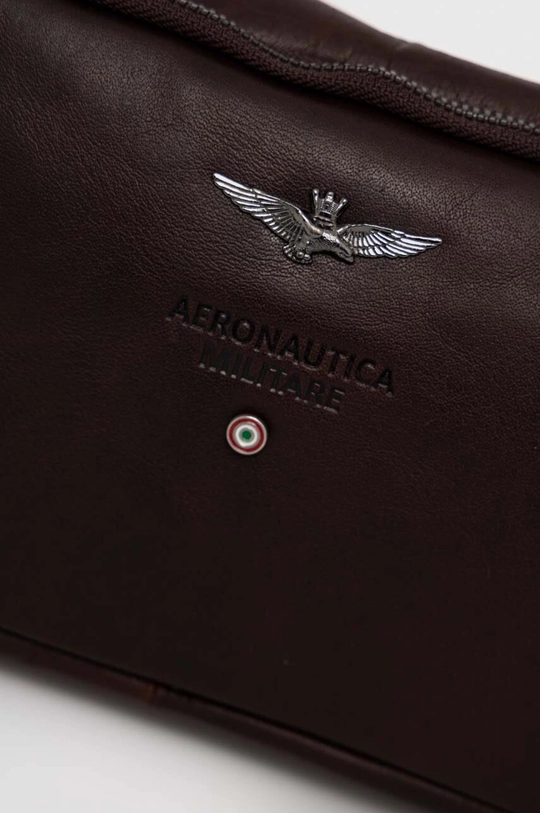 hnedá Kožená taška Aeronautica Militare