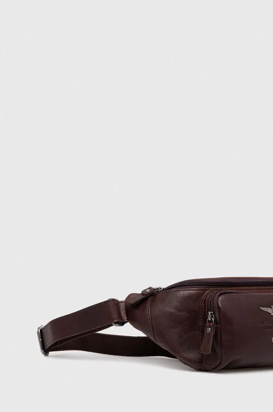 Кожаная сумка на пояс Aeronautica Militare коричневый