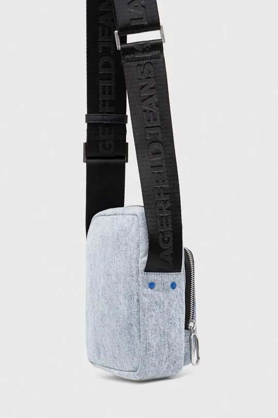 Malá taška Karl Lagerfeld Jeans modrá