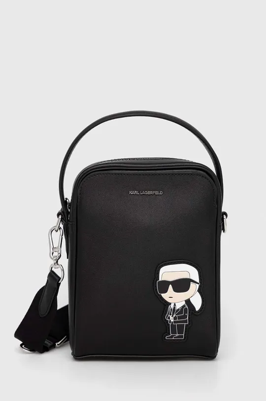 čierna Kožená taška Karl Lagerfeld Unisex
