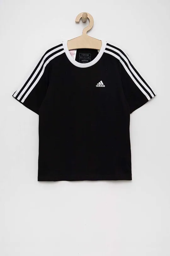 čierna Detské bavlnené tričko adidas G 3S BF Chlapčenský
