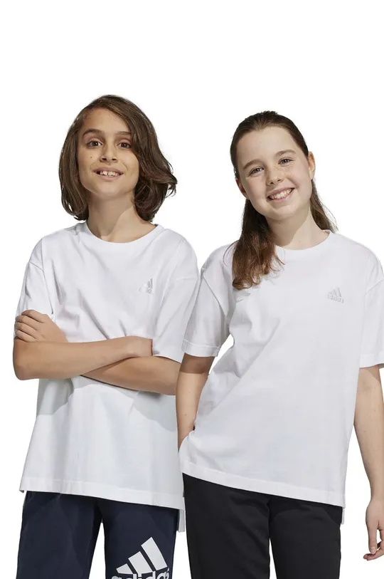 λευκό Παιδικό βαμβακερό μπλουζάκι adidas Για αγόρια