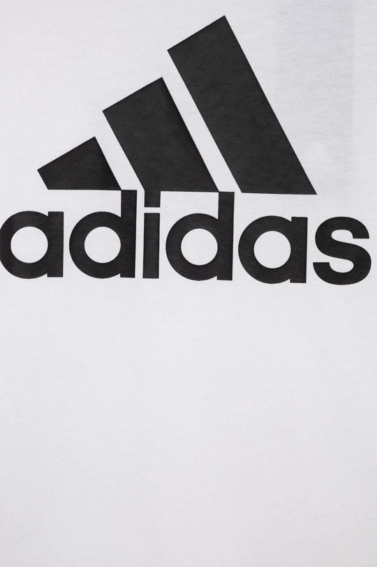 λευκό Παιδικό βαμβακερό μπλουζάκι adidas U BL