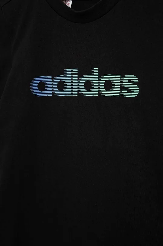fekete Adidas gyerek pamut póló