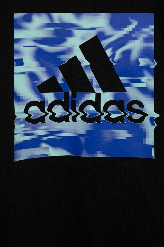 чёрный Детская хлопковая футболка adidas