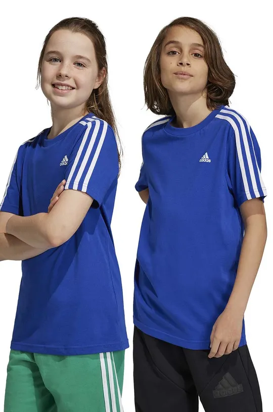 modrá Detské tričko adidas U 3S Chlapčenský