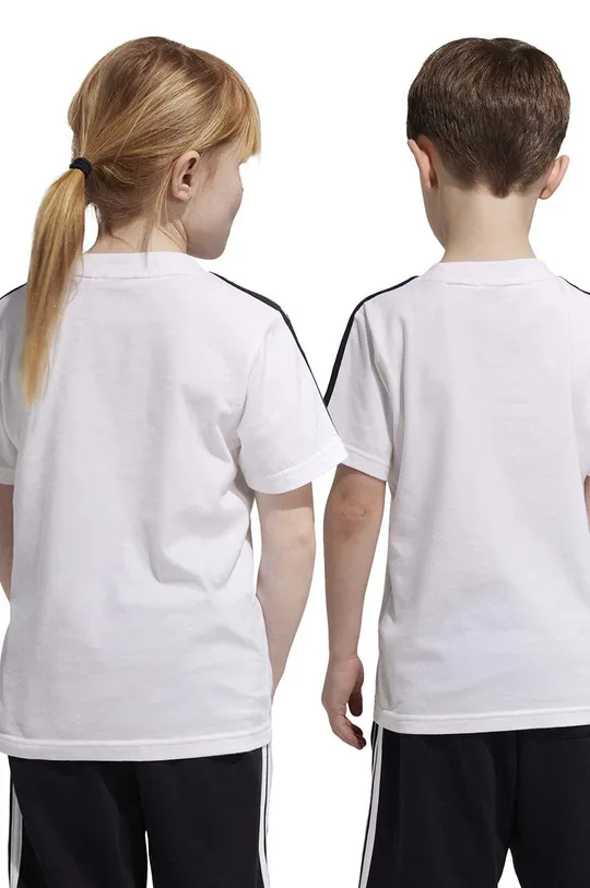 Otroška bombažna kratka majica adidas LK 3S CO Fantovski