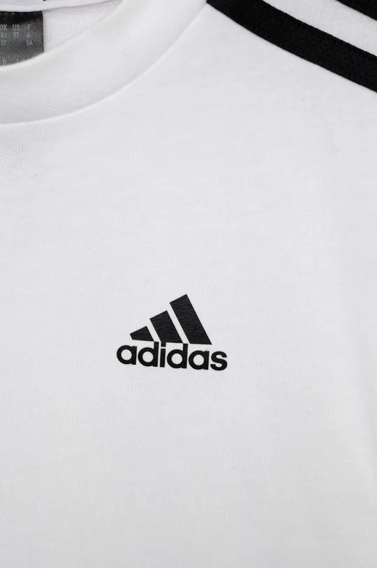 bela Otroška bombažna kratka majica adidas LK 3S CO