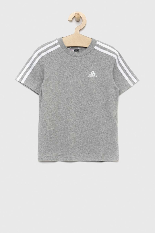 adidas t-shirt bawełniany dziecięcy LK 3S CO szary