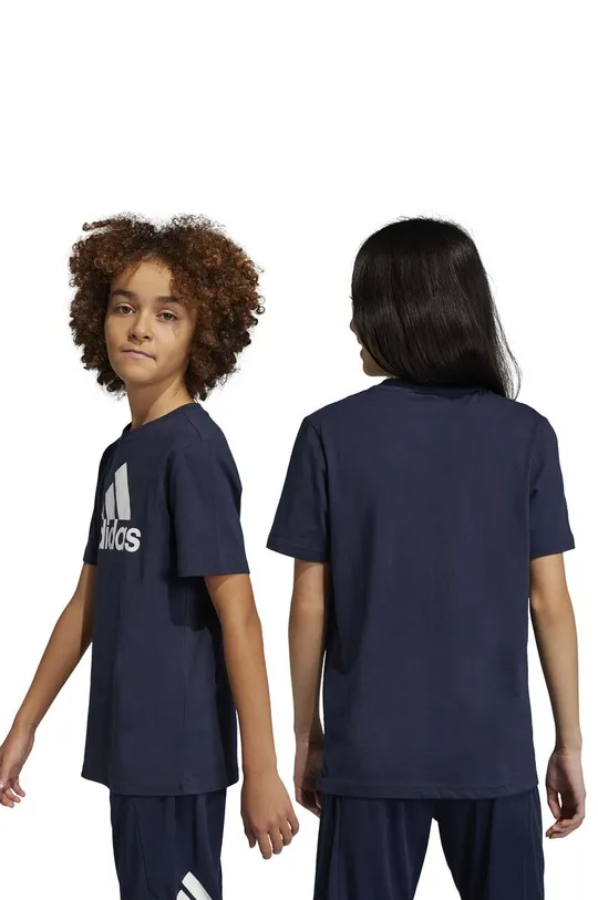Παιδικό βαμβακερό μπλουζάκι adidas U BL Για αγόρια