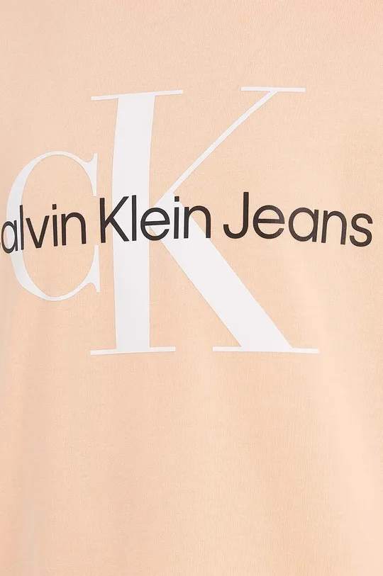 помаранчевий Дитяча бавовняна футболка Calvin Klein Jeans