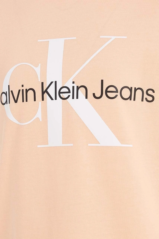 πορτοκαλί Παιδικό βαμβακερό μπλουζάκι Calvin Klein Jeans