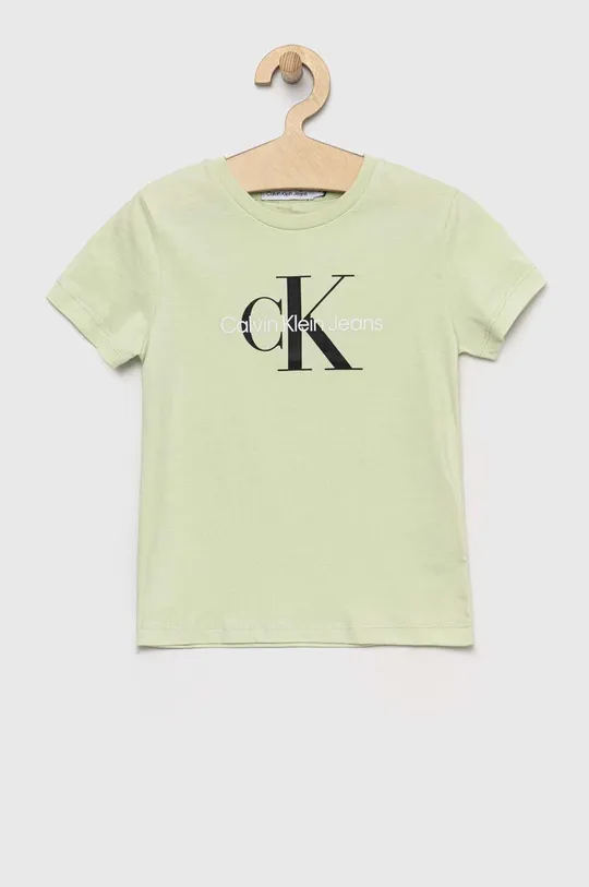 verde Calvin Klein Jeans t-shirt in cotone per bambini Ragazzi