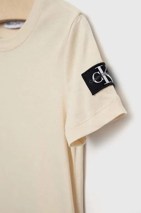 Otroška bombažna kratka majica Calvin Klein Jeans  100% Bombaž