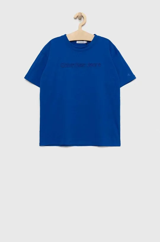 блакитний Дитяча футболка Calvin Klein Jeans Для хлопчиків