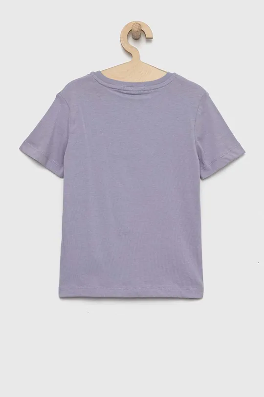 Otroška bombažna kratka majica Calvin Klein Jeans vijolična