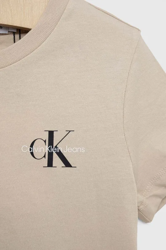 Otroška bombažna kratka majica Calvin Klein Jeans  100 % Bombaž