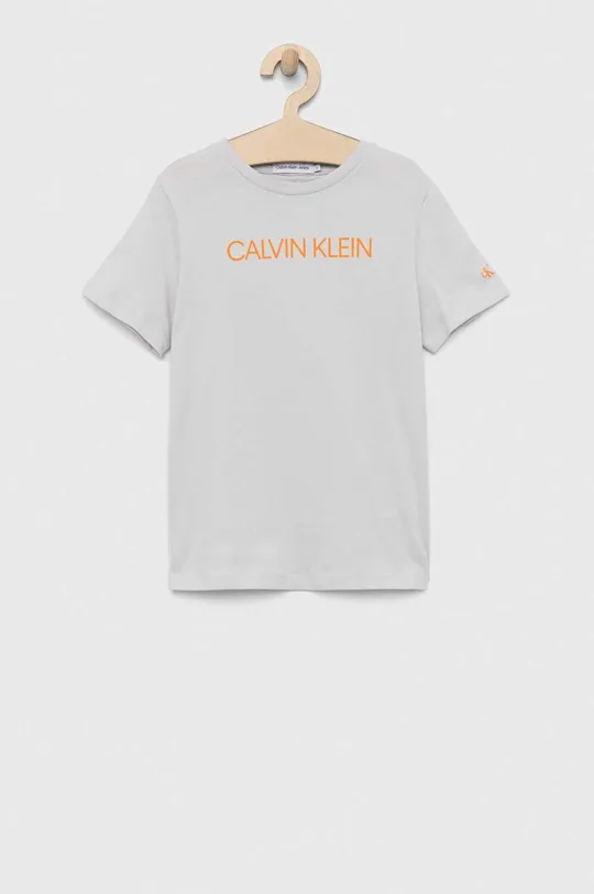 γκρί Παιδικό βαμβακερό μπλουζάκι Calvin Klein Jeans Για αγόρια