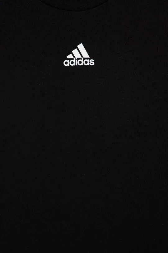 чорний Дитяча бавовняна футболка adidas U 3S CB TEE
