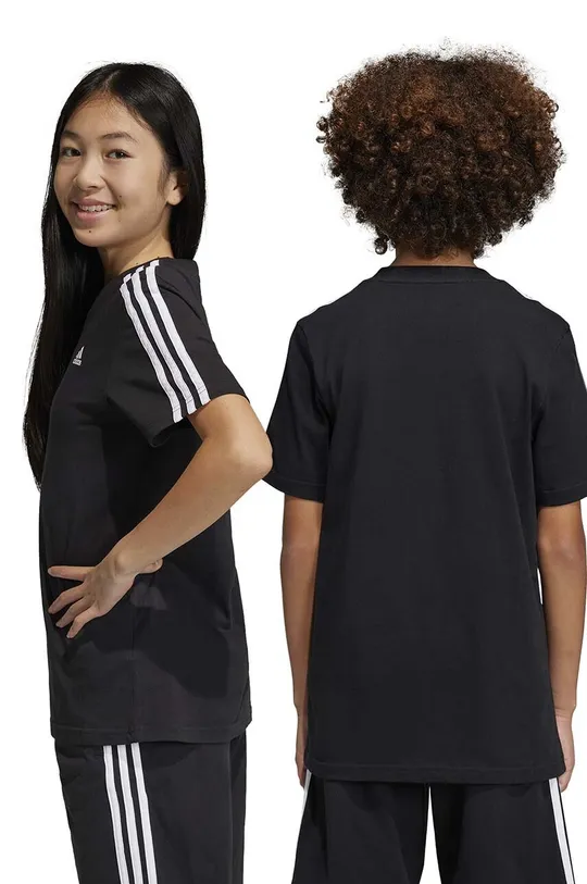 Otroška bombažna kratka majica adidas U 3S Fantovski