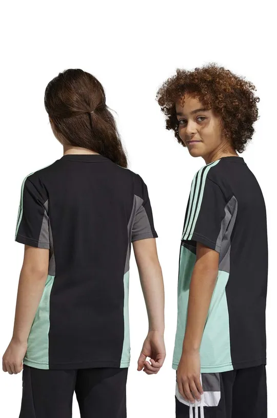 Παιδικό βαμβακερό μπλουζάκι adidas U 3S CB TEE Για αγόρια