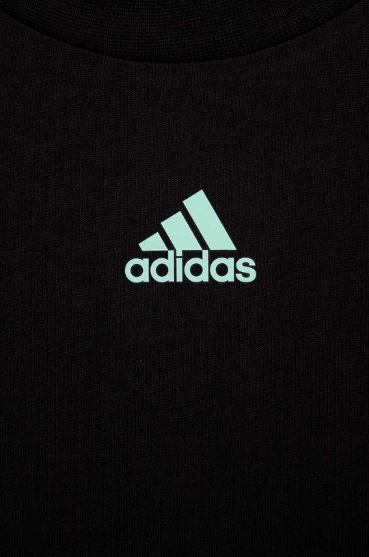 чёрный Детская хлопковая футболка adidas U 3S CB TEE