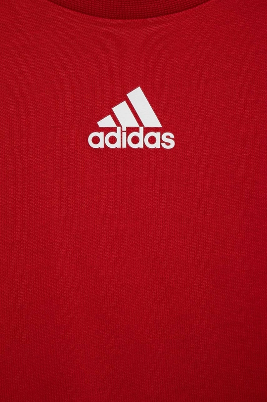 красный Детская хлопковая футболка adidas U 3S CB TEE