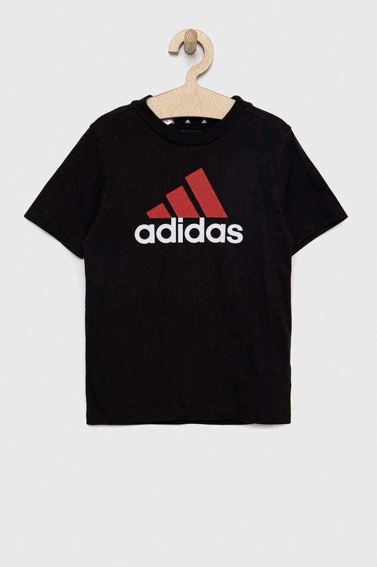 Dječja pamučna majica kratkih rukava adidas U BL 2 TEE crna